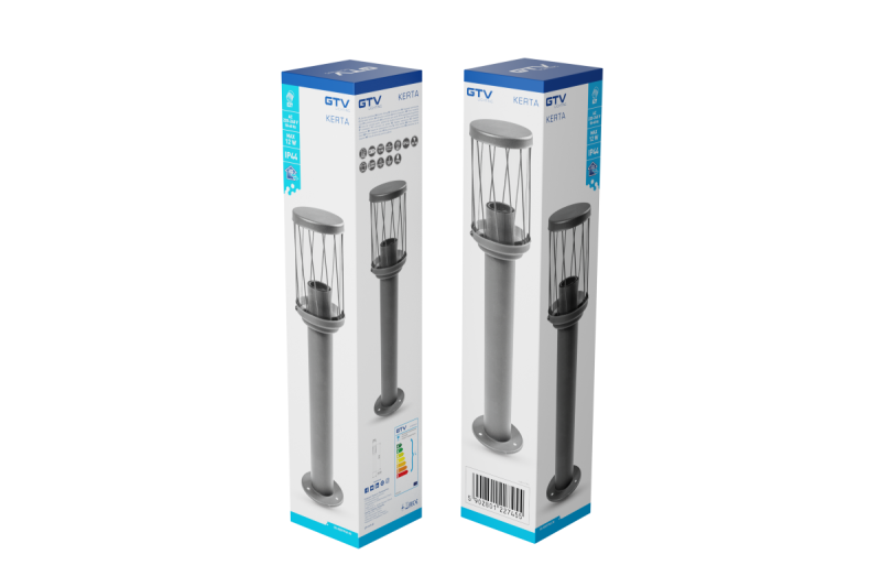 Dekoracyjna lampa ogrodowa KERTA-P 50 E27 MAX.12W IP44 AC220-240V 50-60Hz słupek grafitowy 1208963907