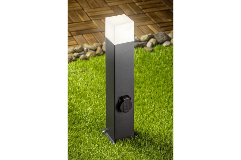 Dekoracyjna oprawa ogrodowa LARGO-P 50 E27 MAX.15W IP44 AC220-240V 50-60Hz max. 2500W słupek montażowy grafit. 1208963919