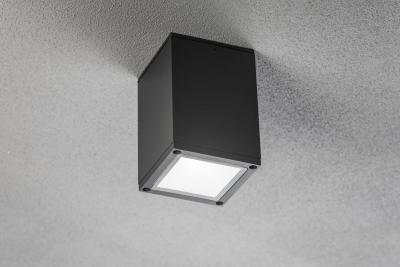 Dekoracyjna oprawa sufitowa LENTO aluminiowa 100x130 IP54 max 35W kwadratowa grafit. 1208963923