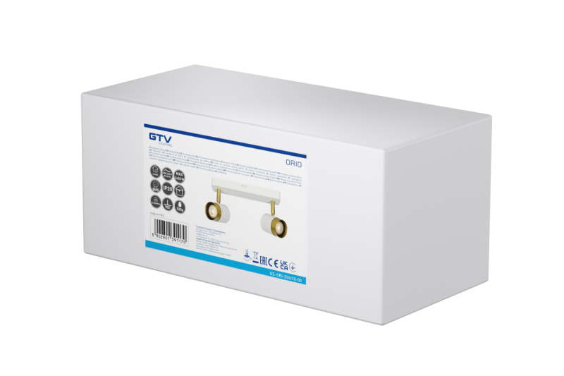 Oświetlenie sufitowe ORIO aluminium 24.0x5.5x14.0 IP20 2*GU10 max. 50W okrągłe białe. 1208963964