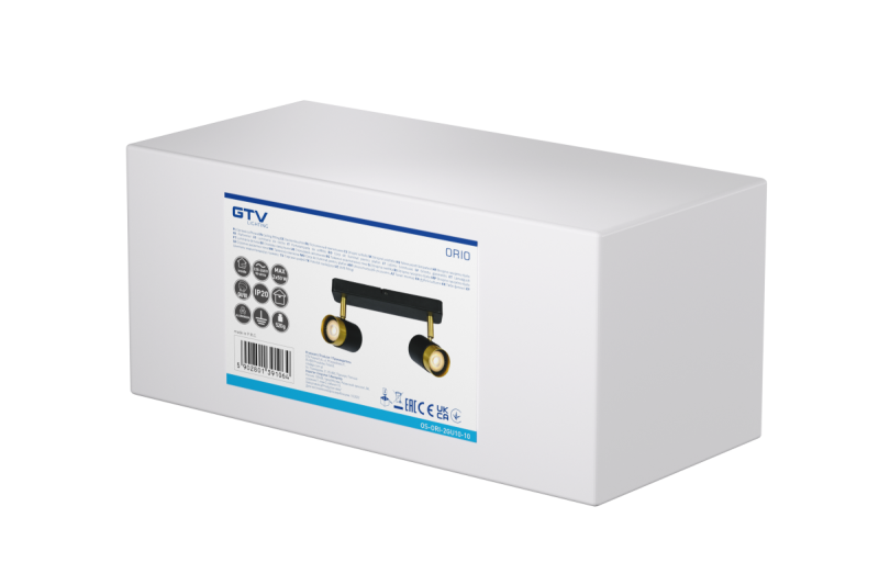 Oświetlenie sufitowe Decor ORIO aluminium 24,0x5,5x14,0 IP20 2*GU10 max. 50W okrągłe czarne. 1208963965