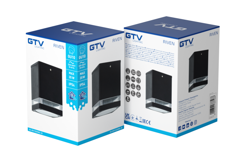 Oświetlenie sufitowe Decor RIVEN alum 102x120 IP54 max 35W kwadrat grafit. 1208963983