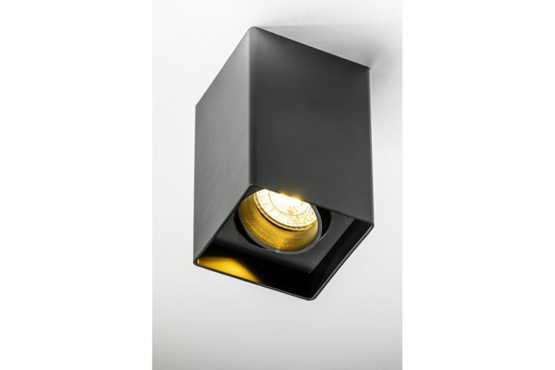Oświetlenie sufitowe RESTO PC 80x80x125mm IP20 max 20W kwadratowy czarny. 1208963987