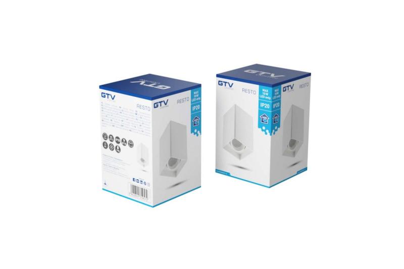 Plafoniera RESTO PC 80x80x125mm IP20 max 20W kwadratowa biała. 1208963988