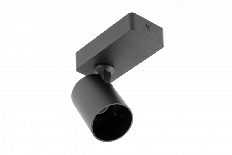 Oprawa ścienna dekoracyjna SANTO aluminiowa IP20 maks. 20 W pojedyncza okrągła czarna. 1208963993