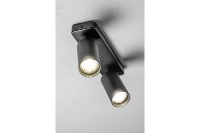 Oświetlenie sufitowe Decor SANTO BIS aluminium IP20 max. 20W*2 podwójne okrągłe czarne. 1208963999