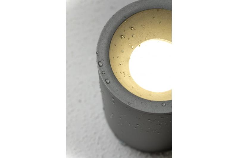 Dekoracyjna lampa sufitowa SENSA AQUA aluminiowa 85x115 IP54 max 50W okrągła szara. 1208964008