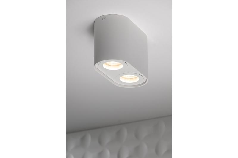 Plafondlamp armatuur SENSO DUO alum 83x165x110 IP20 MAX 50W okrągła biała. 1208964010
