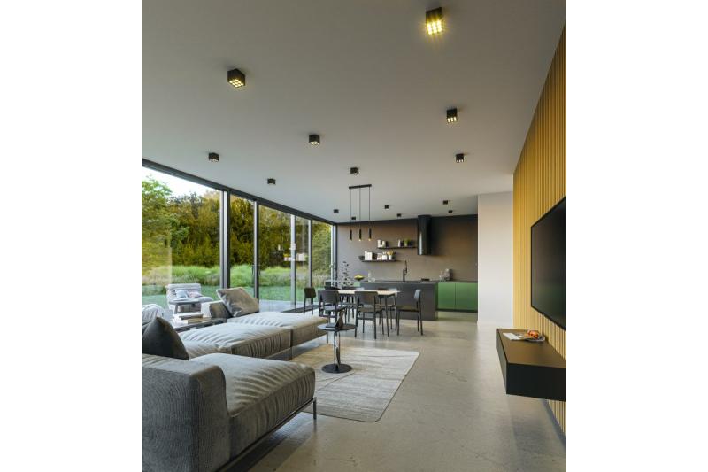 Dekoracyjna lampa wisząca TRESOS II 3xGU10 aluminium IP20 max. 3x20W czarna. 1208964030