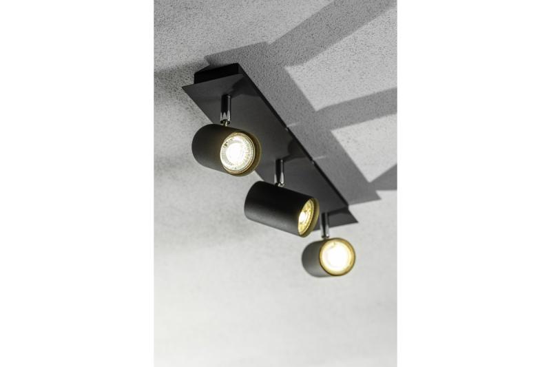 Plafondlamp Decor VENETO IP20 max. 20W 3 x GU10 rond zwart. 1208964040