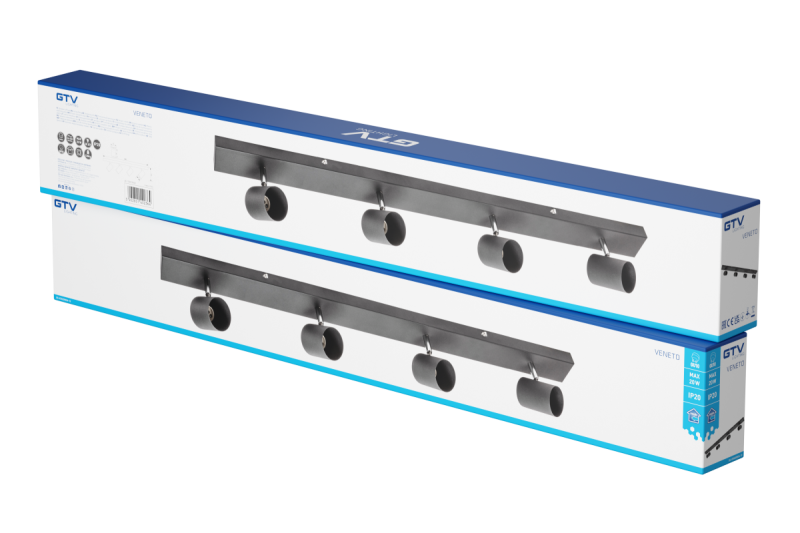 Dekoracyjna oprawa sufitowa VENETO IP20 max. 20W 4 x GU10 okrągła czarna. 1208964042