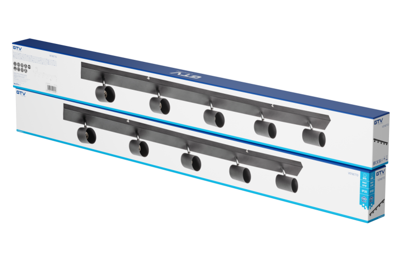 Dekoracyjna oprawa sufitowa VENETO IP20 max. 20W 5 x GU10 okrągła czarna. 1208964044