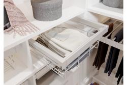 Drawer Elite with wire basket 700 mm with soft closing, white 1208966295