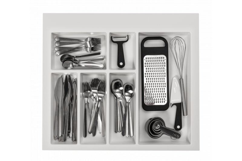 Dekor Cutle Wkład do szuflady kuchennej 600 Biały 1208966377