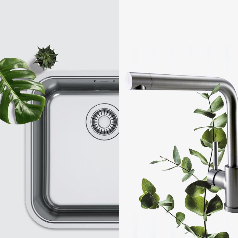 Zestaw kombinacyjny Franke zlewozmywak - kran kuchenny Pure.sink - syfon kuchenny