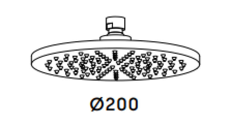 Waterevolution Flow głowica prysznicowa 200mm PVD Light Gold T1643WGE