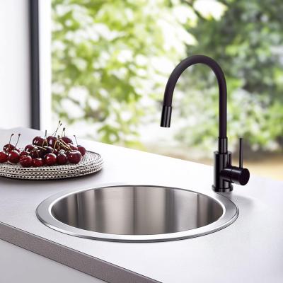 Quadri Bristol kran kuchenny z elastyczną czarną wylewką PVD czarny 1208967083