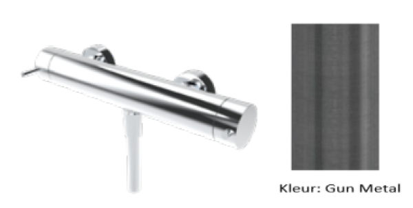 Waterevolution Flow termostat prysznicowy z zestawem prysznicowym PVD gun Metal T140TNGME