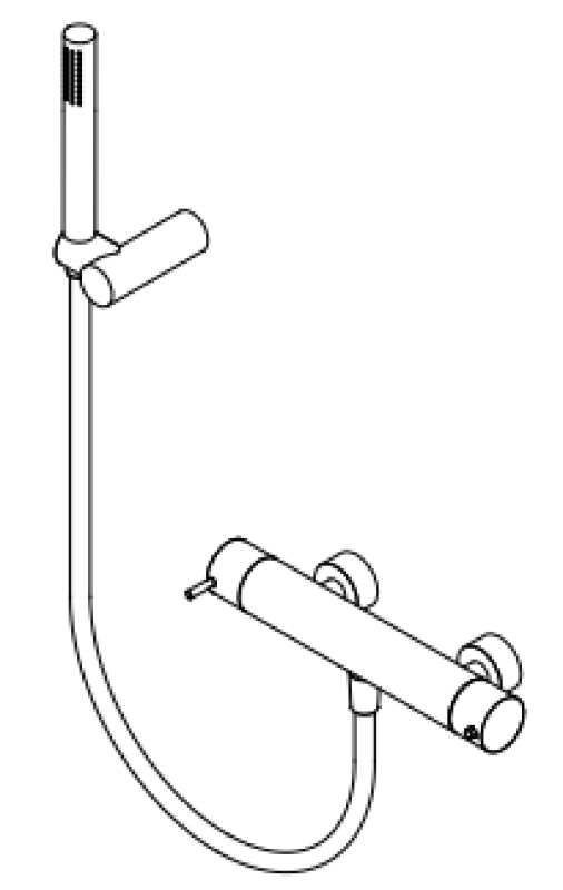 Waterevolution Flow termostat prysznicowy z zestawem prysznicowym PVD gun Metal T140TNGME