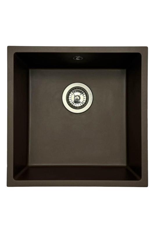 GraniteMy Uniwersalny granitowy zlewozmywak kawiarniany 40x40 cm montaż nablatowy, podblatowy i równy z blatem z korkiem ze stali nierdzewnej 1208967212