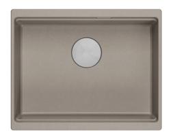 Quadri Newport II granitowy zlew podwieszany taupe 560x450mm z korkiem i pokrywką odpływu ze stali nierdzewnej 1208967453