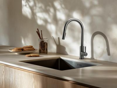 Pure.Sink Prestige zlew PVD gun metal 34x40 cm 10mm promień podwieszany, wpuszczany i nakładany PPG3440-61