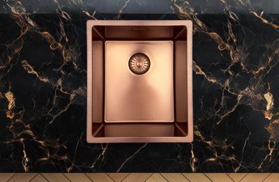 Pure.Sink Prestige zlewozmywak 34x40 cm PVD Miedź 10 mm promień montaż podwieszany, wpuszczany i nakładany PPG3440-62