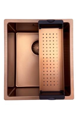 Pure.Sink Prestige zlewozmywak 34x40 cm PVD Miedź 10 mm promień montaż podwieszany, wpuszczany i nakładany PPG3440-62
