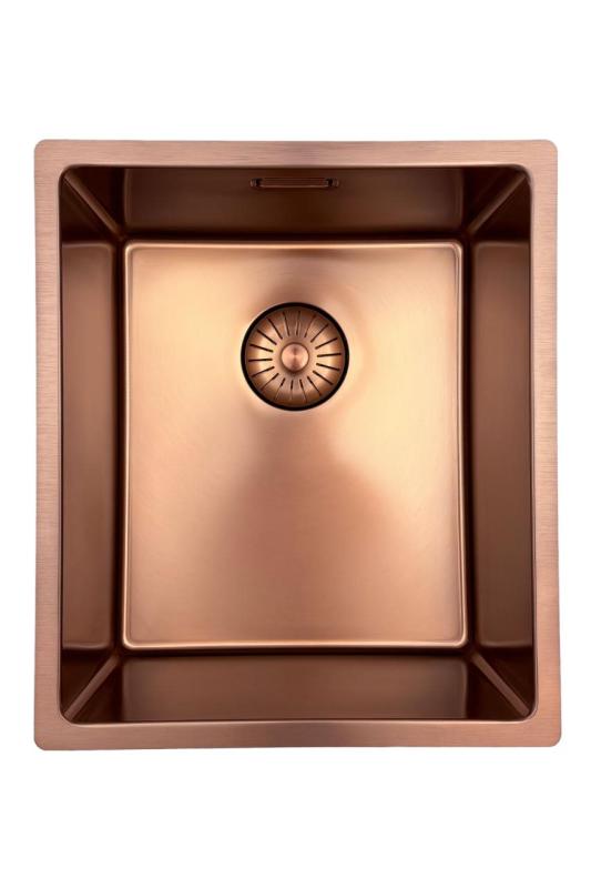 Pure.Sink Prestige zlewozmywak 34x40 cm PVD Miedź 10 mm promień montaż podwieszany, wpuszczany i nakładany PPG3440-62