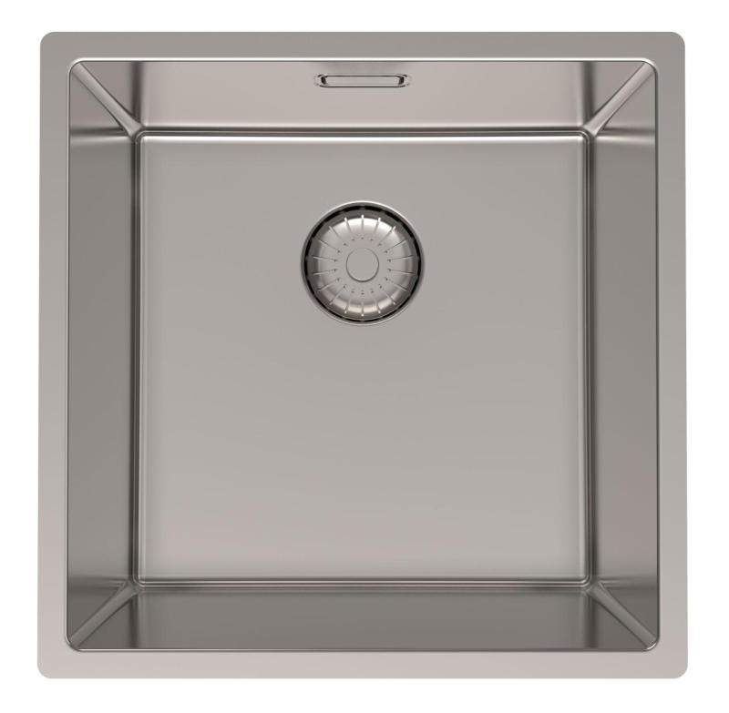 Pure.Sink Prestige RVS zlew 40x40 cm 10mm promień montaż podwieszany, wpuszczany i nakładany PPG4040-02.