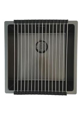 Pure.Sink Prestige zlew 40x40 cm PVD Gun Metal promień 10 mm montaż podwieszany, wpuszczany i nablatowy PPG4040-61.