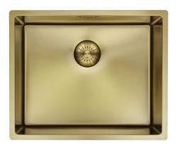 Pure.Sink Prestige zlew 50x40 cm PVD Złoto, promień 10 mm, montaż podwieszany, wpuszczany i nablatowy PPG5040-60