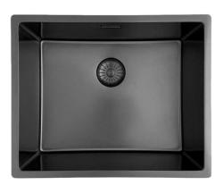 Pure.Sink Prestige zlew 50x40 cm PVD Gun Metal 10 mm promień podwieszany, wpuszczany i nablatowy PPG5040-61