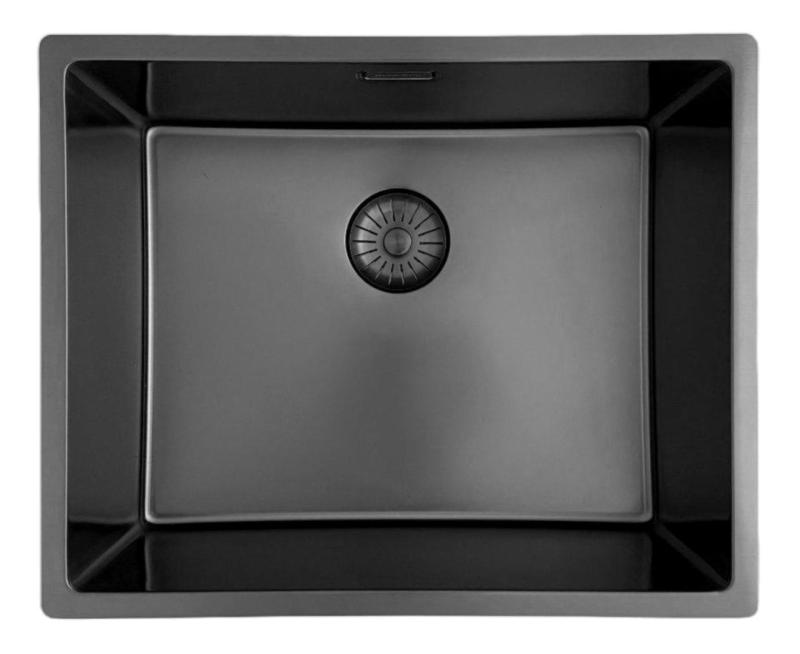 Pure.Sink Prestige zlew 50x40 cm PVD Gun Metal 10 mm promień podwieszany, wpuszczany i nablatowy PPG5040-61