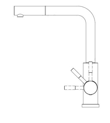 Pure.Sink Elite Steel Spark-S kran kuchenny ze stali nierdzewnej z wyciąganą wylewką PS8041-02