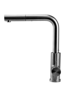 Pure.Sink Elite Steel Spark-S kran kuchenny ze stali nierdzewnej z wyciąganą wylewką PS8041-02
