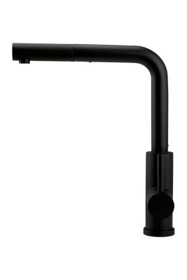 Pure.Sink Elite Steel Spark-S bateria kuchenna Matowa czarna z wyciąganą wylewką PS8041-10