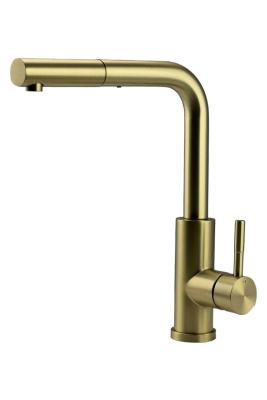 Pure.Sink Elite Steel Spark-S bateria kuchenna PVD Szczotkowane złoto z wyciąganą wylewką PS8041-60