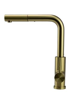 Pure.Sink Elite Steel Spark-S bateria kuchenna PVD Szczotkowane złoto z wyciąganą wylewką PS8041-60