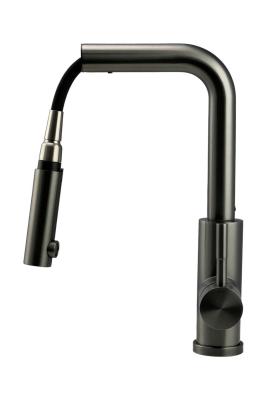 Pure.Sink Elite Steel Spark-S bateria kuchenna PVD Gun Metal z wyciąganą wylewką PS8041-61