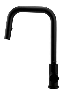 Pure.Sink Elite Steel Crystal-S bateria kuchenna Matowa Czarna z wyciąganą wylewką PS8050-10