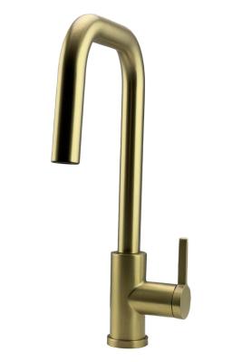 Pure.Sink Elite Steel Crystal-S kuchenny kran PVD szczotkowane złoto z wyciąganą wylewką PS8050-60