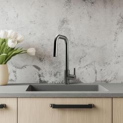 Pure.Sink Elite Steel Crystal-S bateria kuchenna PVD Gun metal z wyciąganą wylewką PS8050-61