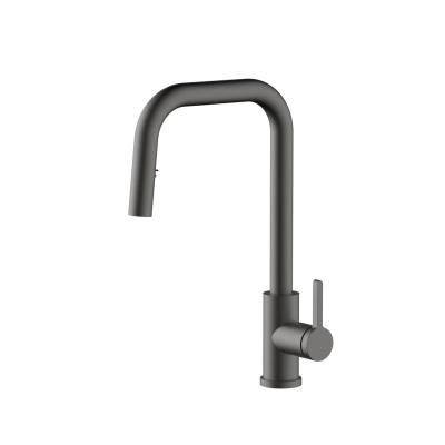 Pure.Sink Elite Steel Crystal-S bateria kuchenna PVD Gun metal z wyciąganą wylewką PS8050-61