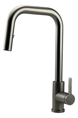 Pure.Sink Elite Steel Crystal-S bateria kuchenna PVD Gun metal z wyciąganą wylewką PS8050-61