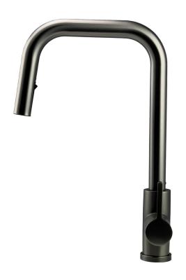 Pure.Sink Elite Steel Crystal-S bateria kuchenna PVD Gun metal z wyciąganą wylewką PS8050-61