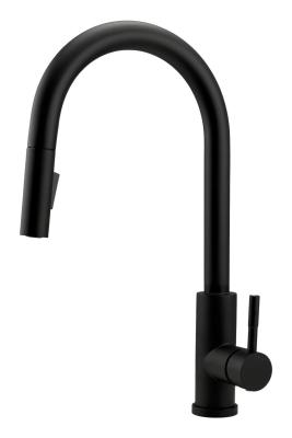 Pure.Sink Elite Steel Stream-S kran kuchenny matowa czerń z wyciąganą wylewką PS8045-10