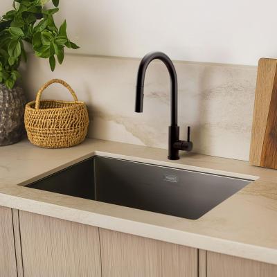 Pure.Sink Elite Steel Stream-S kran kuchenny matowa czerń z wyciąganą wylewką PS8045-10