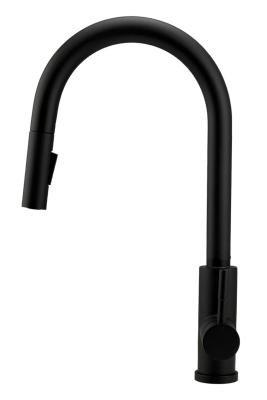 Pure.Sink Elite Steel Stream-S kran kuchenny matowa czerń z wyciąganą wylewką PS8045-10