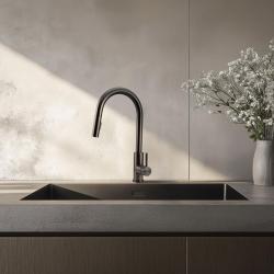 Bateria kuchenna Pure.Sink Elite Steel Stream-S PVD Gun Metal z wyciąganą wylewką PS8045-61